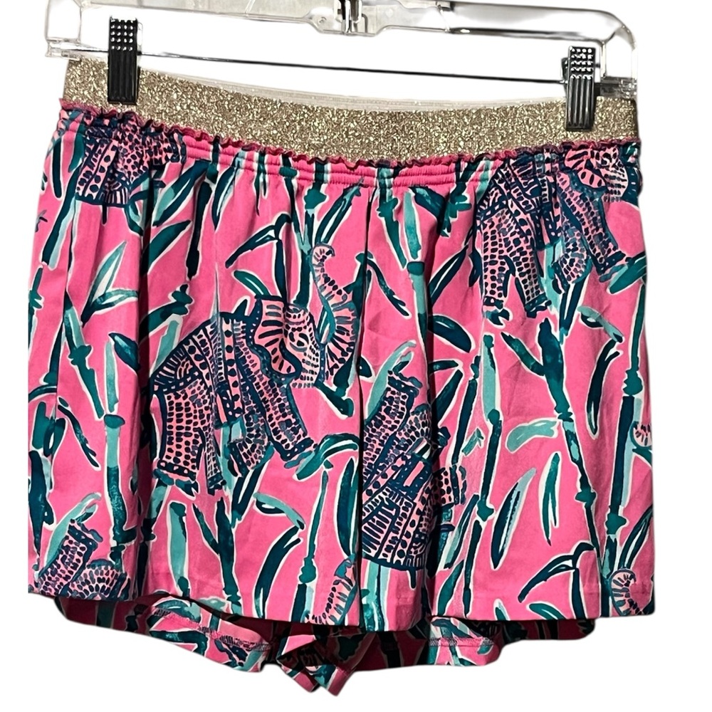 NWPT Lilly Pulitzer Rylan Shorts Elephant Mandevilla Pink Extra Lucky - Picture 5 of 12
